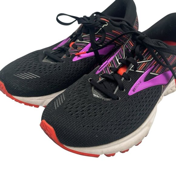 Brooks Adrenaline GTS 19 Womens 11B Athletic Running Shoes Sneaker Black Purple - Picture 7 of 16